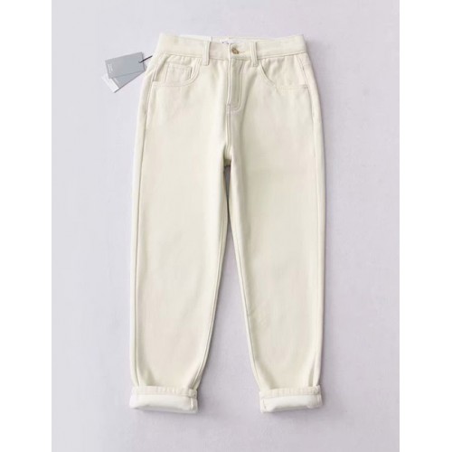 Fashion Beige Pure Color Decorated Long PantsNo.:E870815(0) Write a review