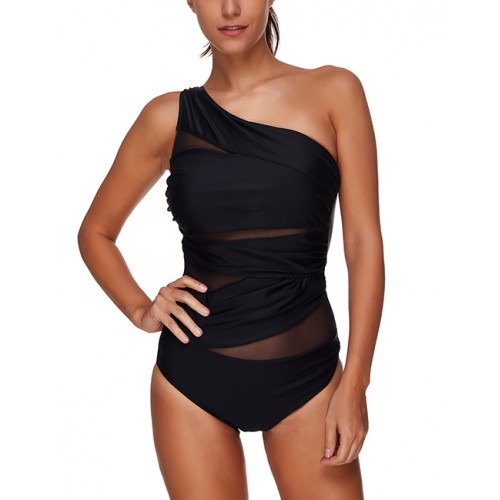 Fashion Black Pure Color Decorated SwimwearNo.:F194265(0) Write a review